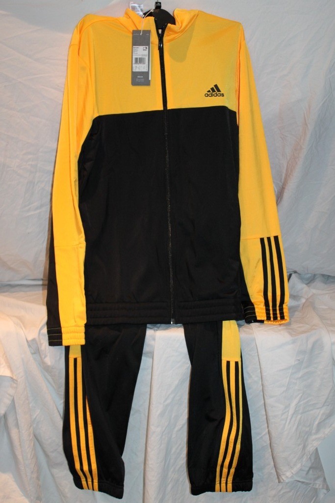 black and gold adidas tracksuit infant